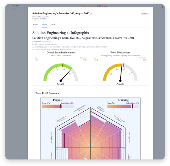 TeamHive 360 diagnostic tool